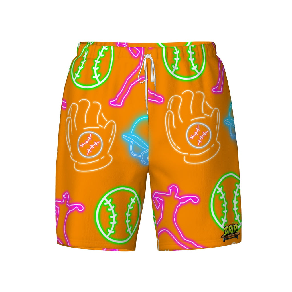 W2W Pro Mesh Hybrid Shorts - Orange Neon Lights