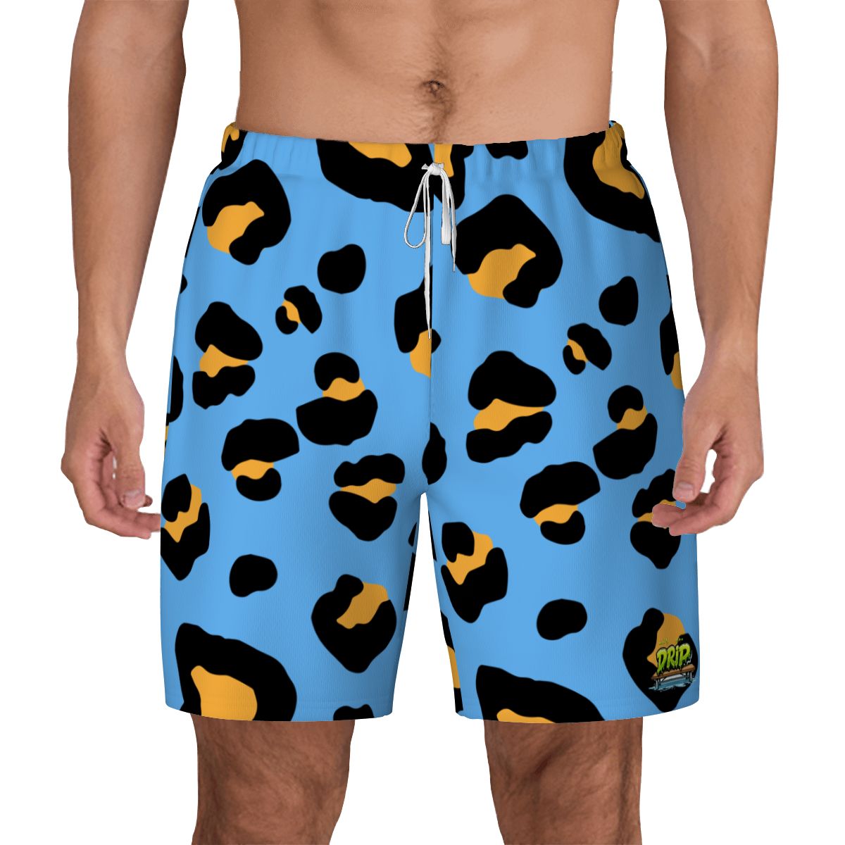 W2W Pro Mesh Hybrid Shorts - Drip Bench Leopard Sky Blue