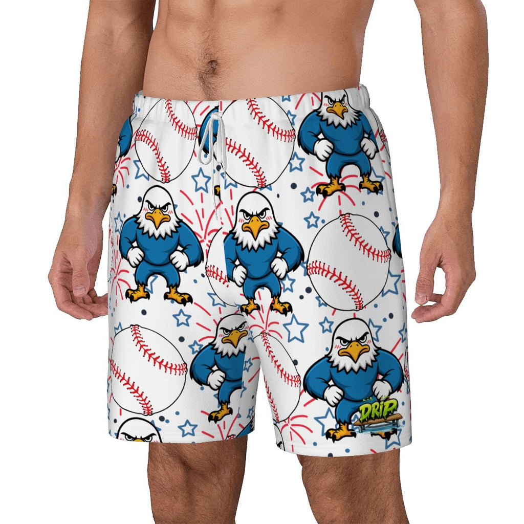 W2W Pro Mesh Hybrid Shorts - Stars and Strikes White