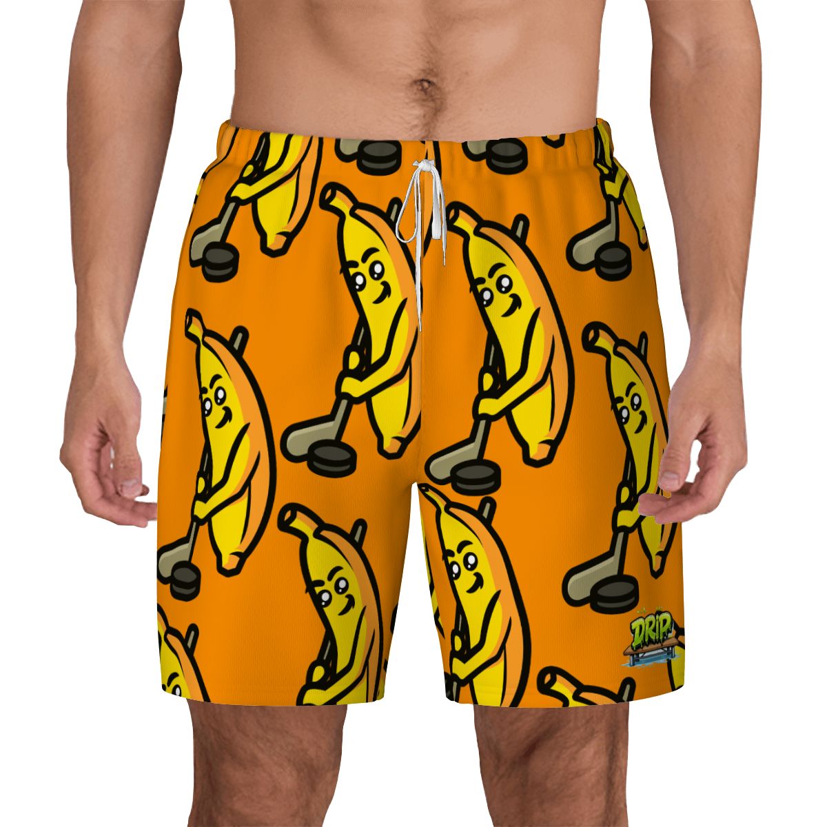 W2W Pro Mesh Hybrid Shorts - Bananas for Hockey Orange