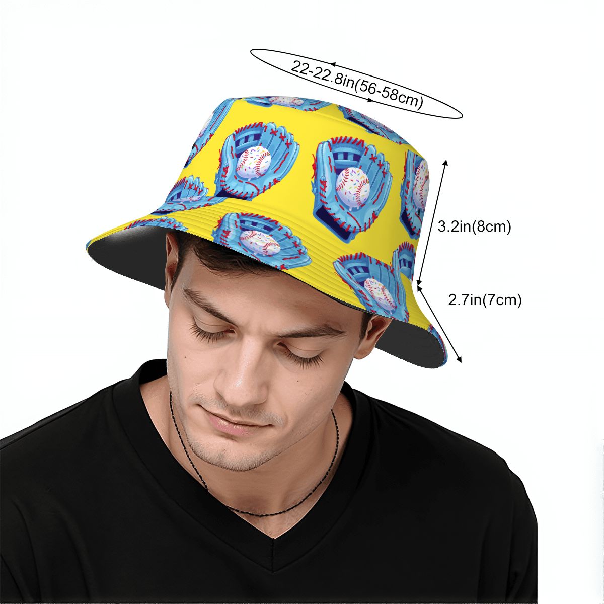 Drip Bucket Hat - Baseball Sprinkles Drip Yellow