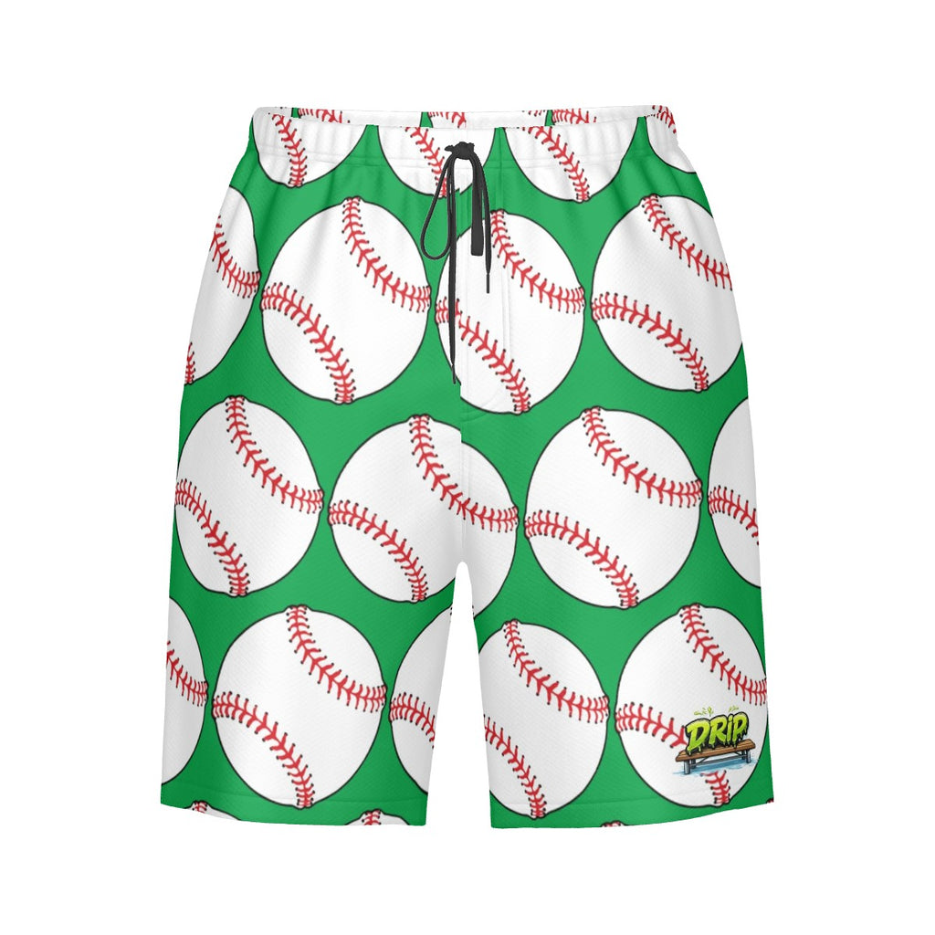 Men/Teen Swim Shorts - Classic Baseball Green