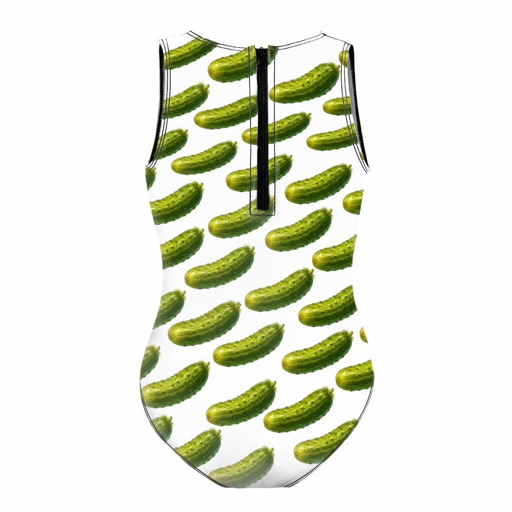 Girls One Piece Swimsuits - Drip Bench Pickled White