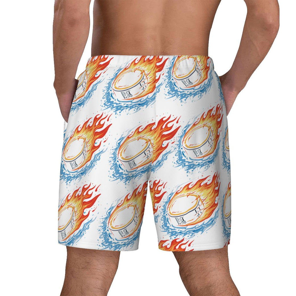 W2W Pro Mesh Hybrid Shorts - Flamin Hockey Pucks White