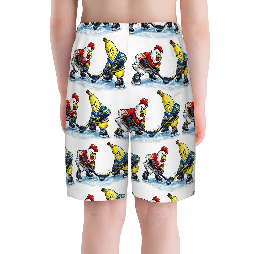 Youth Swim Shorts - Chicken Banana Faceoff