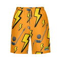 Men/Teen Swim Shorts - Lightning Bolts and Hockey Sticks Orange