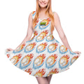 Women's Game Day Dress - Flamin Hockey Pucks White