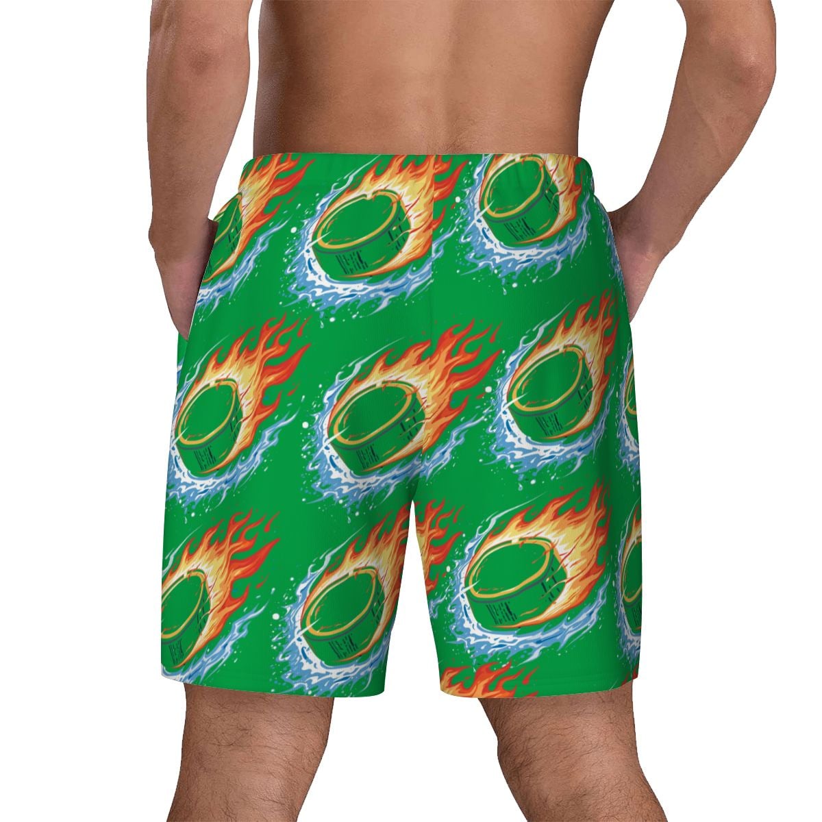 W2W Pro Mesh Hybrid Shorts - Flamin Hockey Pucks Green