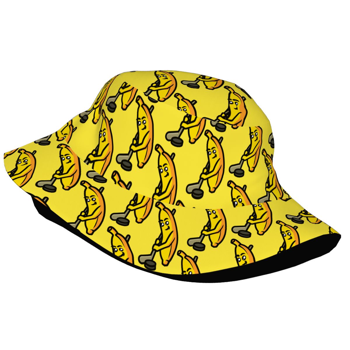 Drip Bucket Hat - Bananas for Hockey Yellow