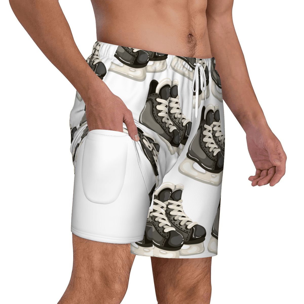 W2W Pro Mesh Hybrid Shorts - Hockey Skates White
