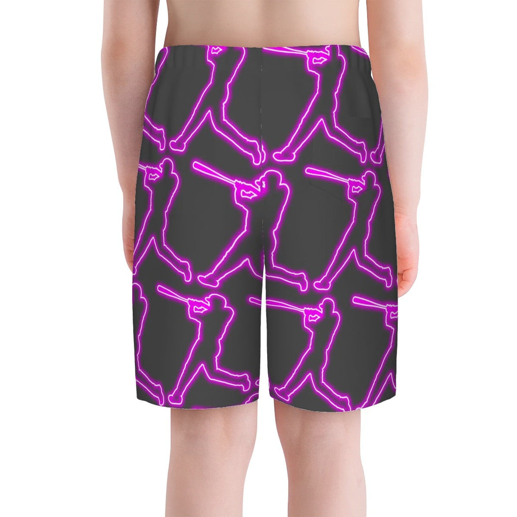 Youth Swim Shorts - Swing Batter Charcoal
