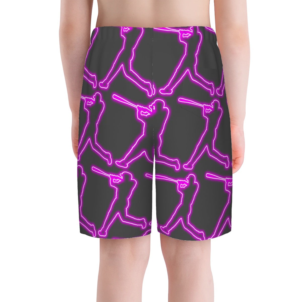 Youth Swim Shorts - Swing Batter Charcoal