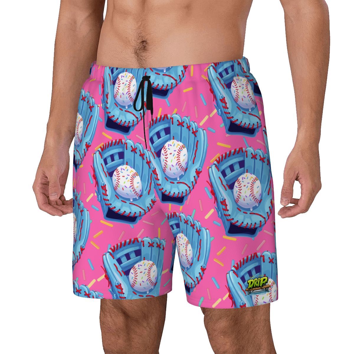 W2W Pro Mesh Hybrid Shorts - Baseball Sprinkles Drip Hot Pink