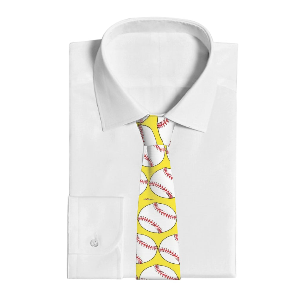 Game Day Tie - Baseballs Classic Yellow