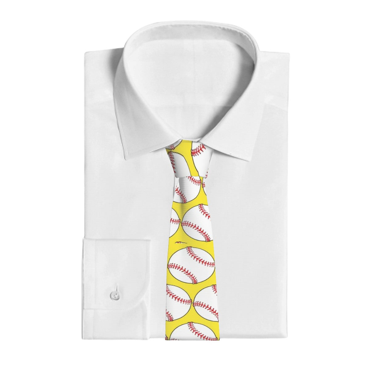 Game Day Tie - Baseballs Classic Yellow