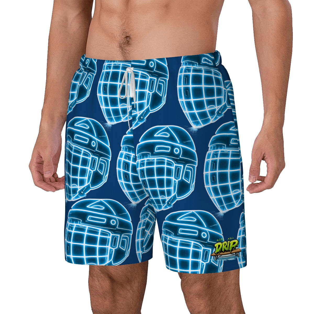 W2W Pro Mesh Hybrid Shorts - Hockey Helmet Neon Blue Midnight