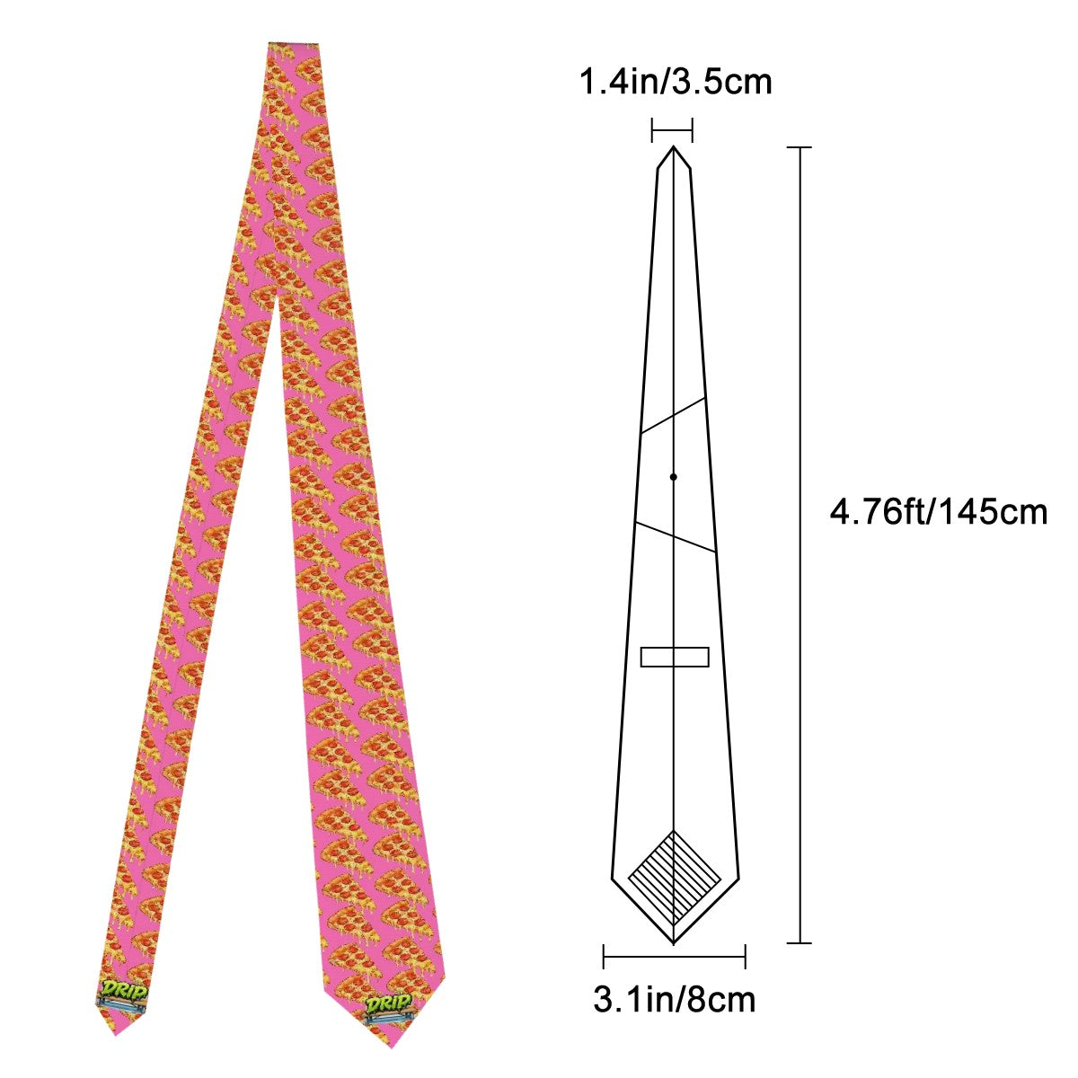 Game Day Tie - Pizza Pink