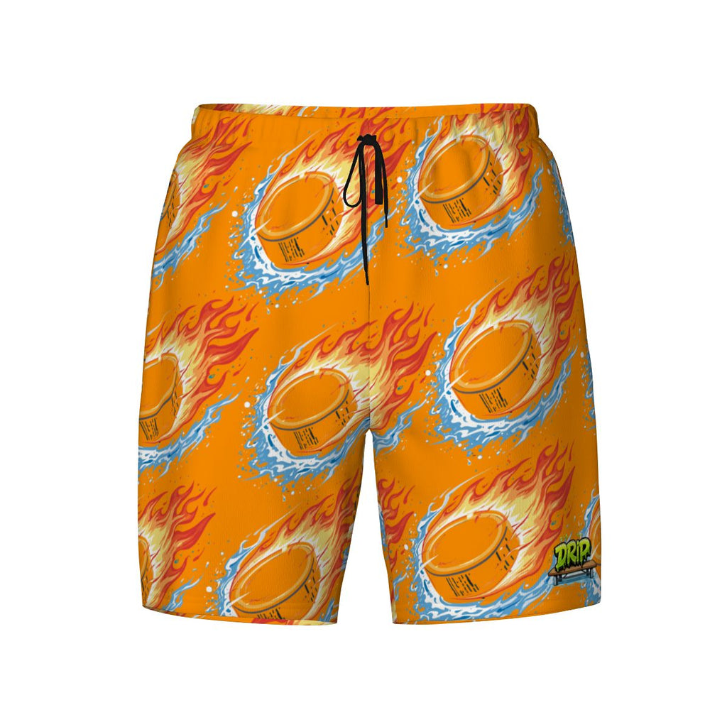 W2W Pro Mesh Hybrid Shorts - Flamin Hockey Pucks Orange