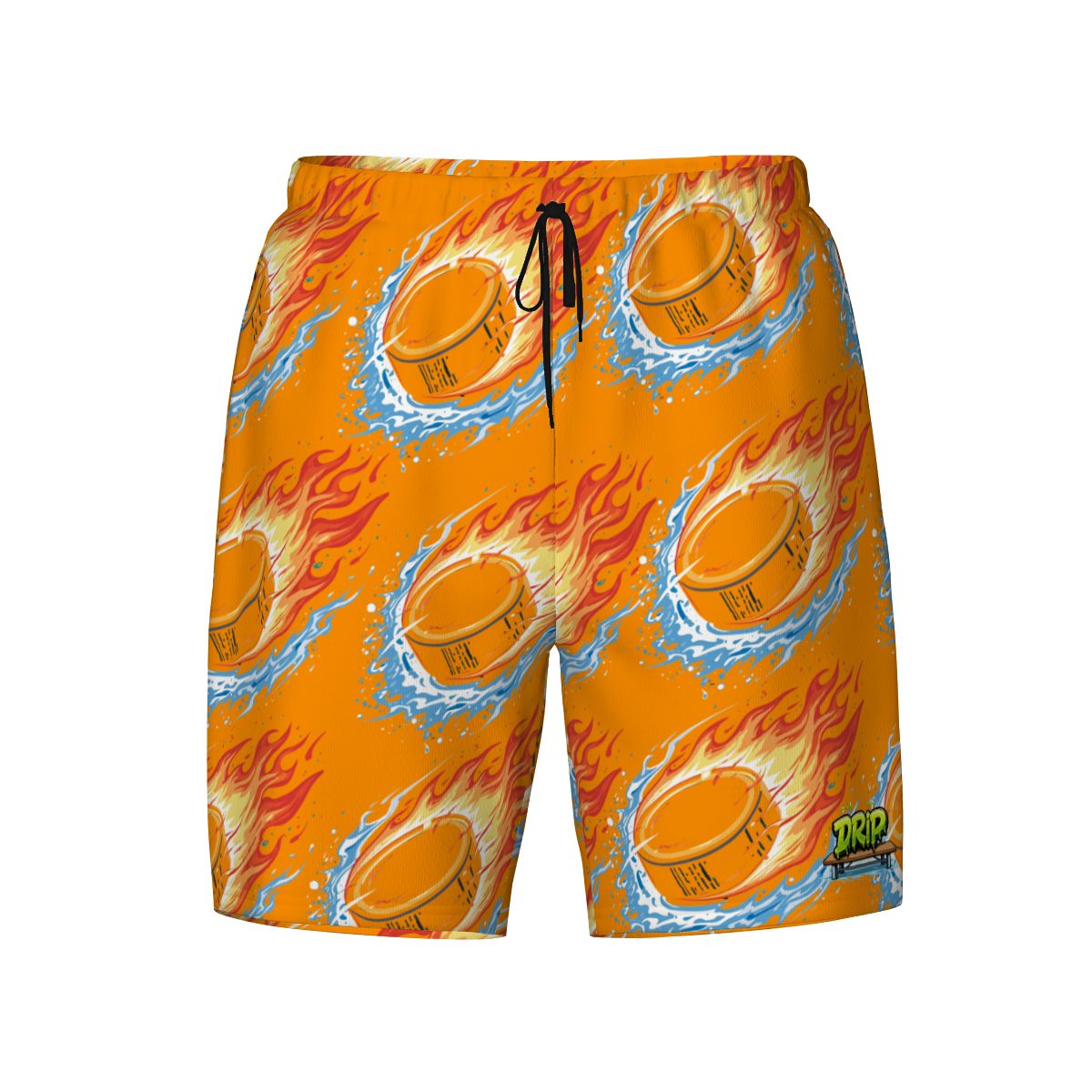 W2W Pro Mesh Hybrid Shorts - Flamin Hockey Pucks Orange