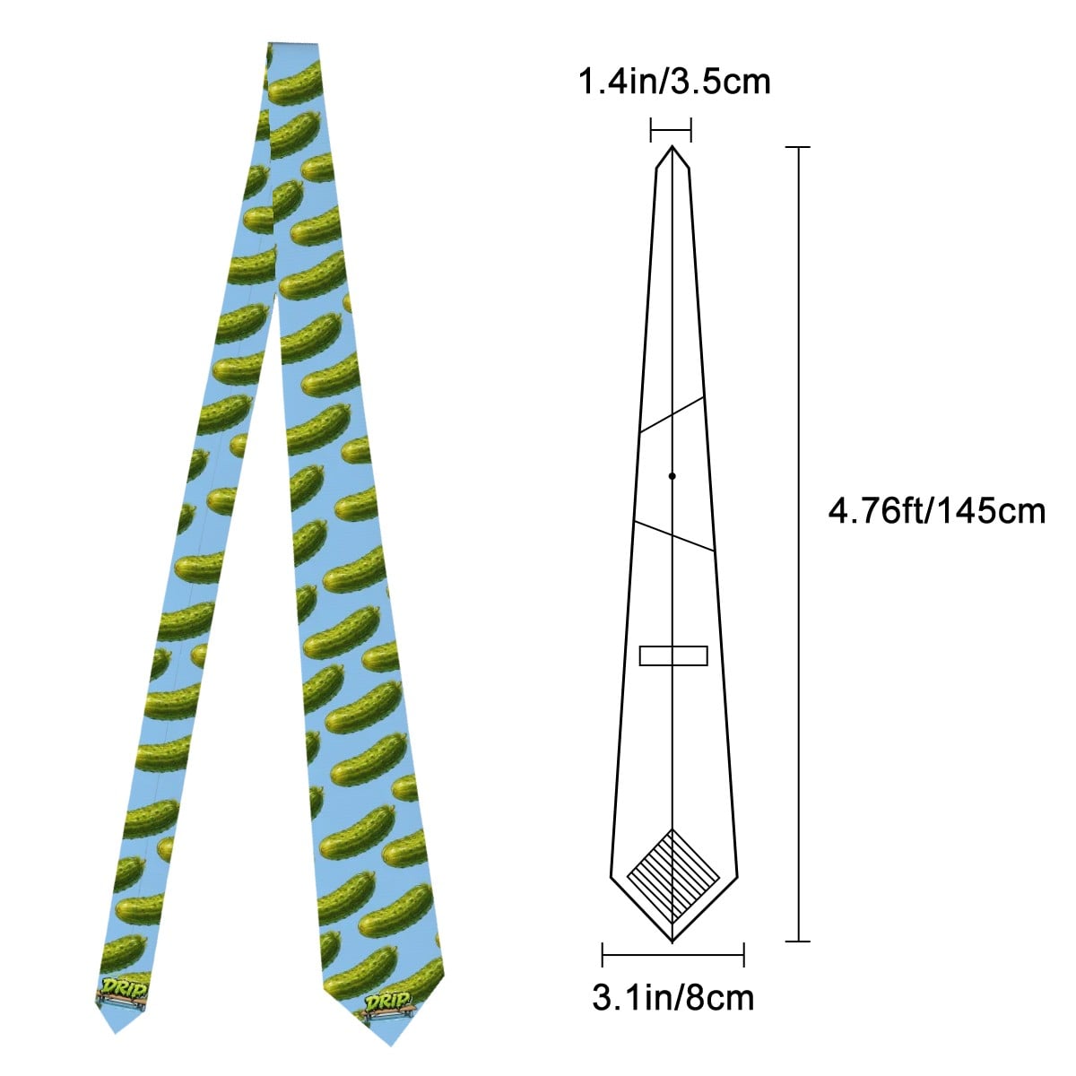 Game Day Tie - Pickled Blue