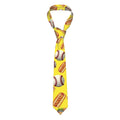 Game Day Tie - Baseballs and Hotdogs Yellow