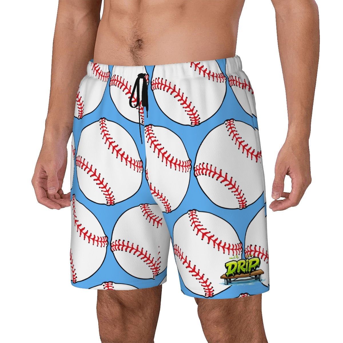 W2W Pro Mesh Hybrid Shorts - Blue Classic Baseballs
