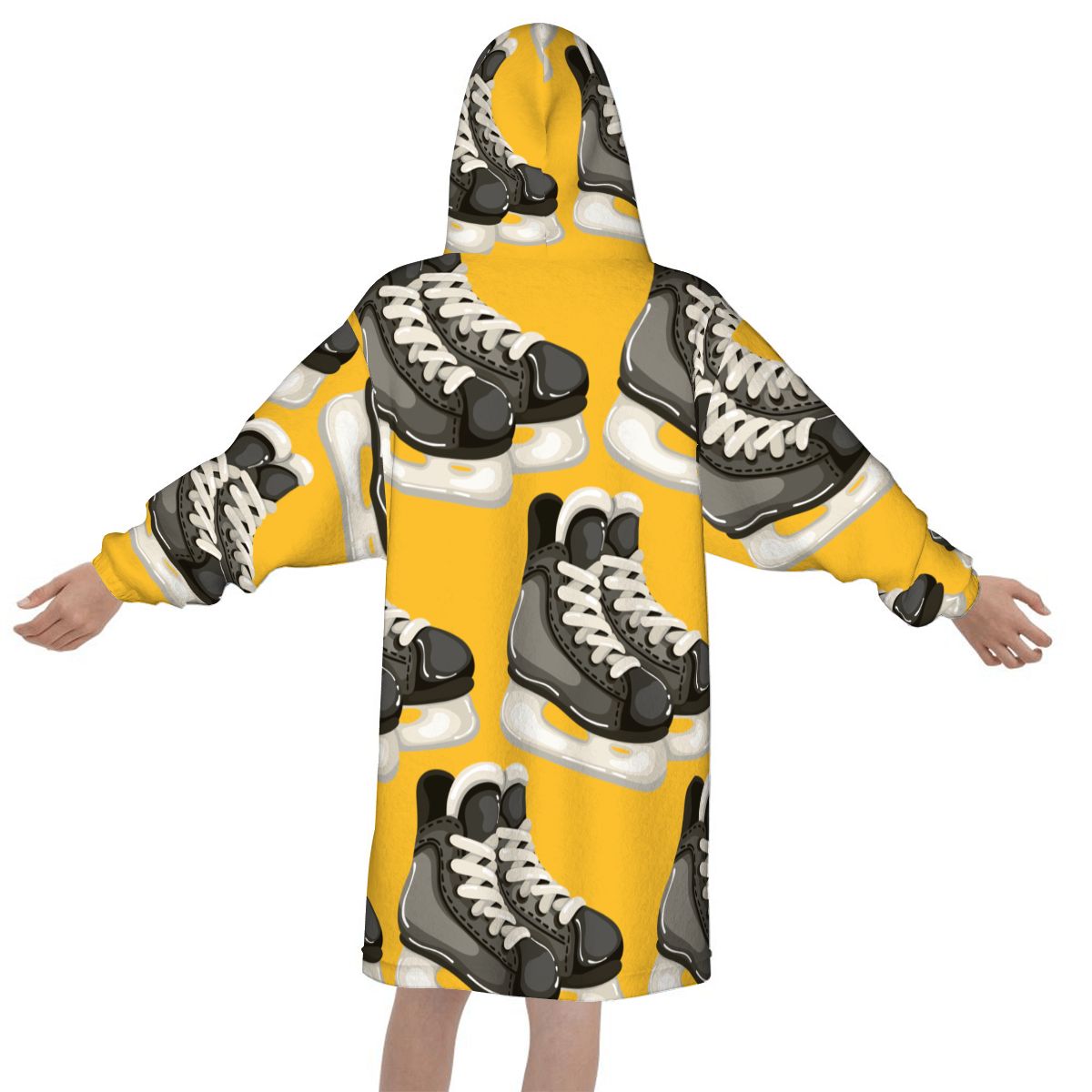 Youth Blanket Sweatshirt - Hockey Skates Gold