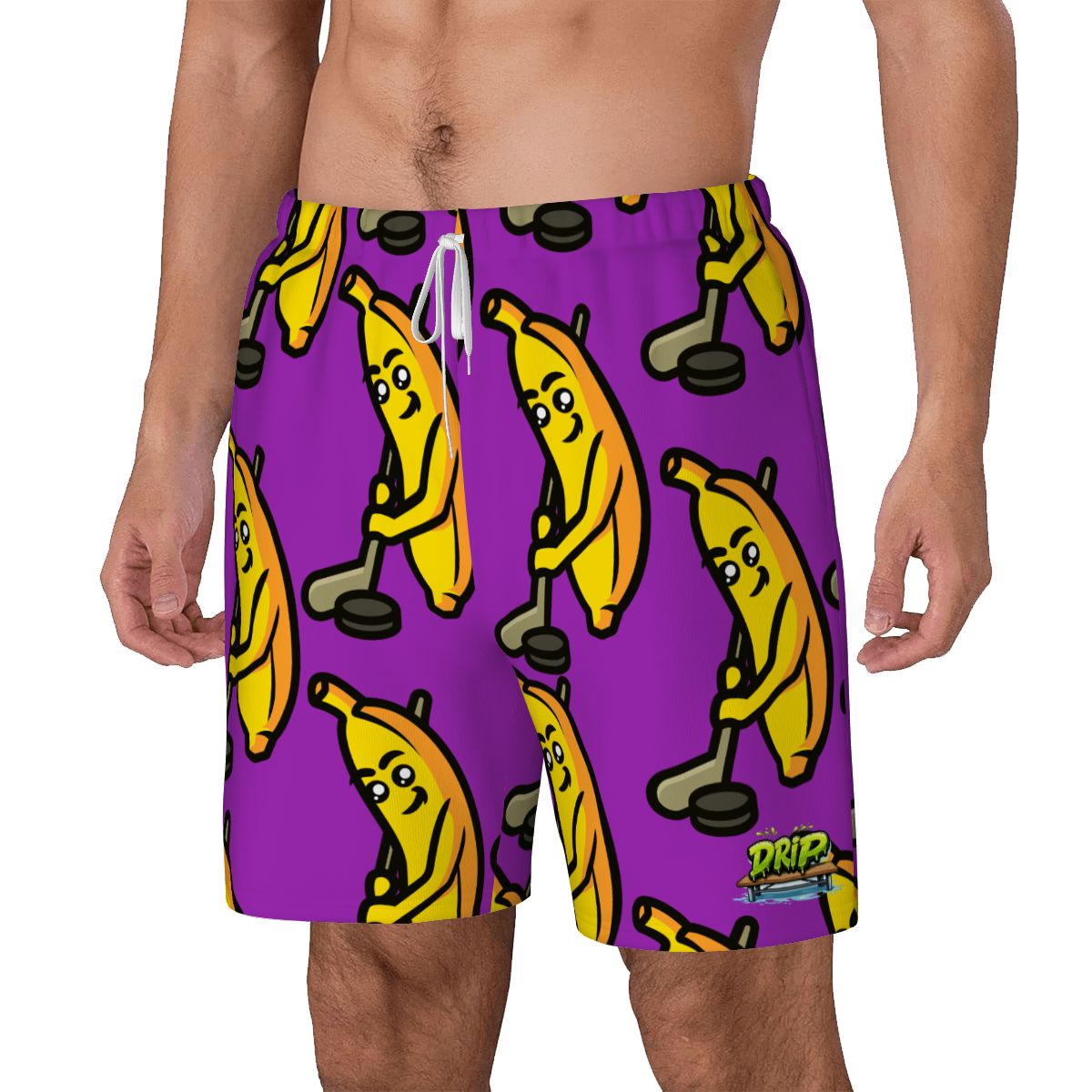 W2W Pro Mesh Hybrid Shorts - Bananas for Hockey Purple