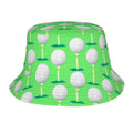 Drip Bucket Hat - Golf Ball and Tee Hot Green