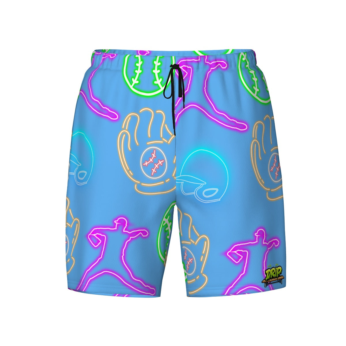 W2W Pro Mesh Hybrid Shorts - Sky Blue Neon Lights