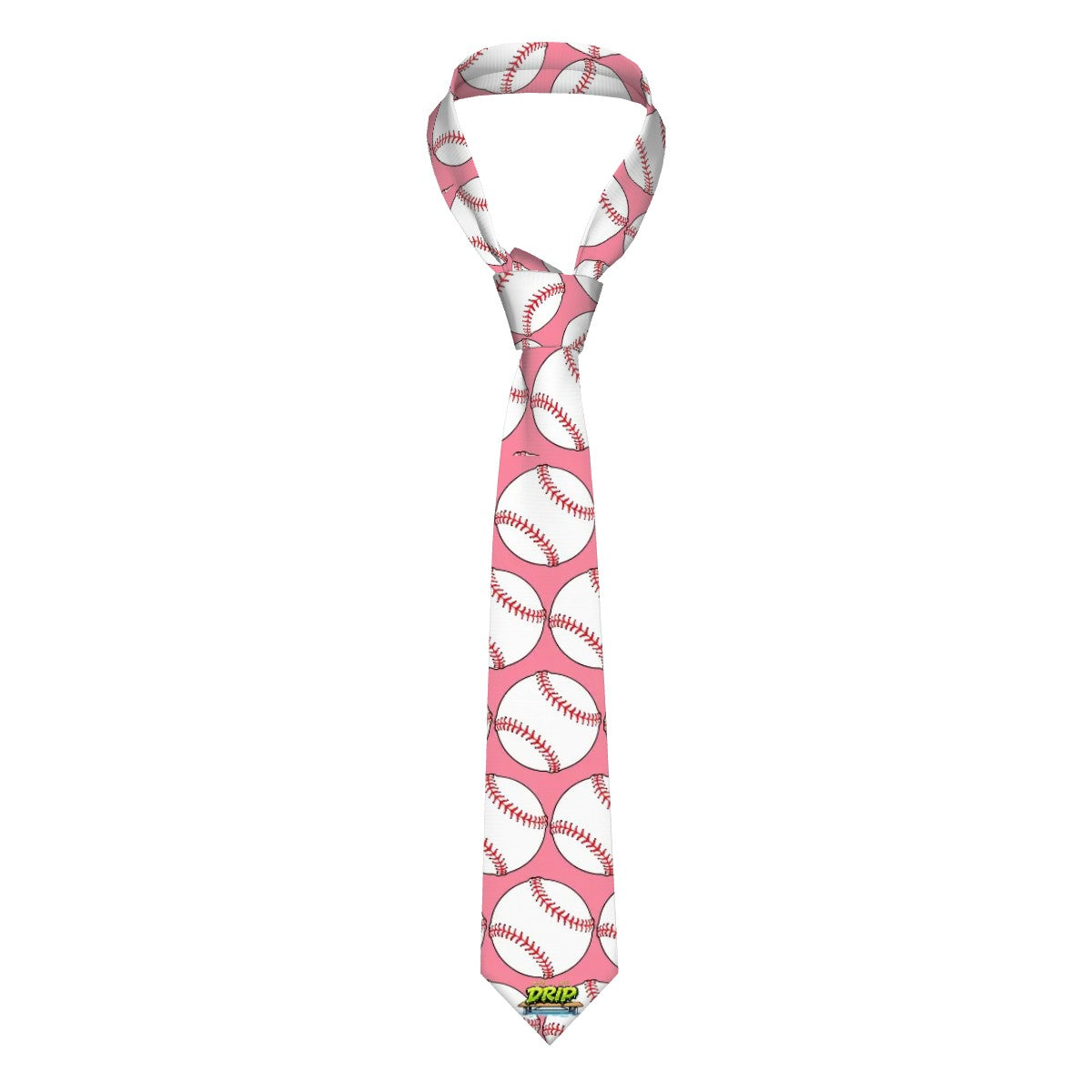 Game Day Tie - Baseballs Classic Pink