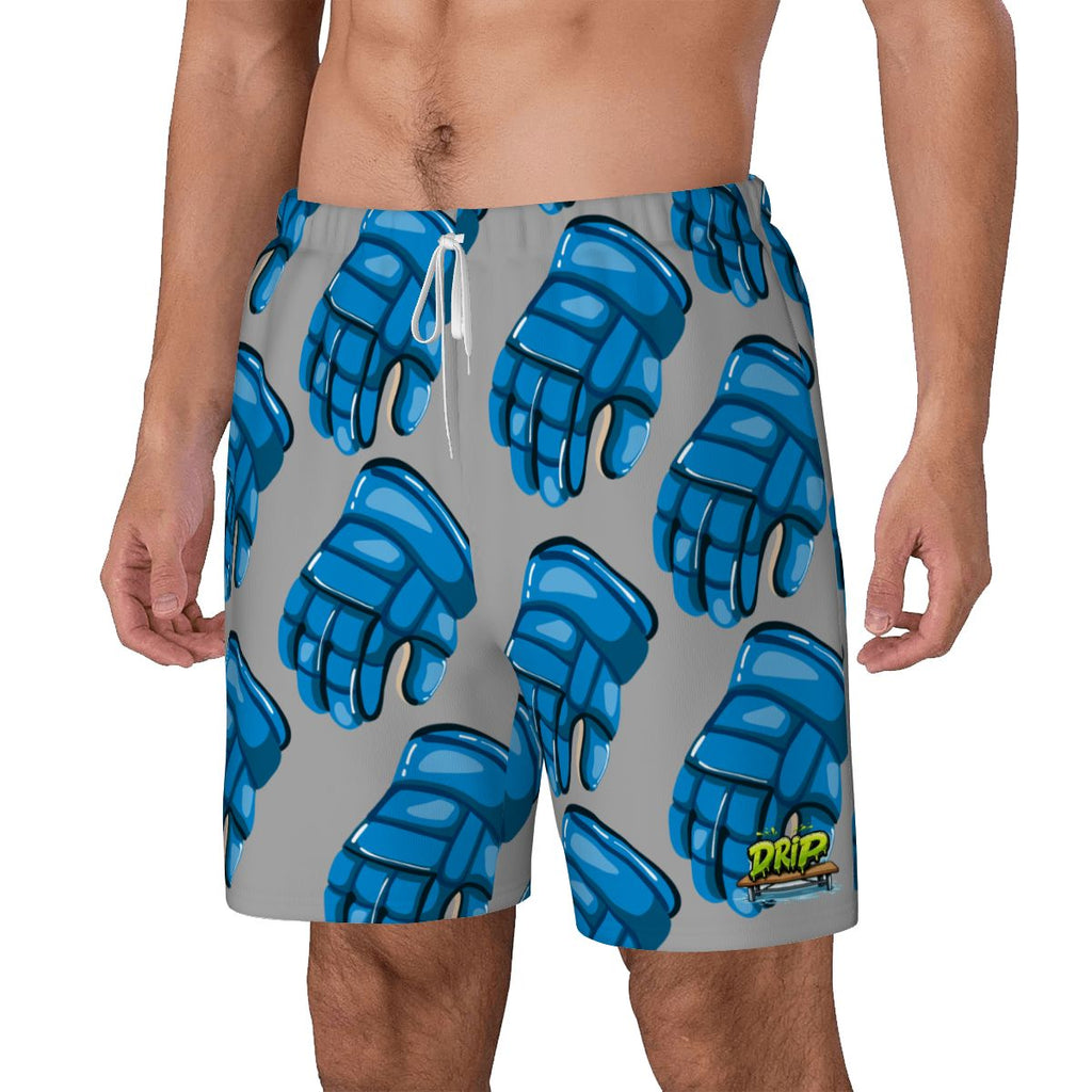 W2W Pro Mesh Hybrid Shorts - Blue Hockey Gloves Grey