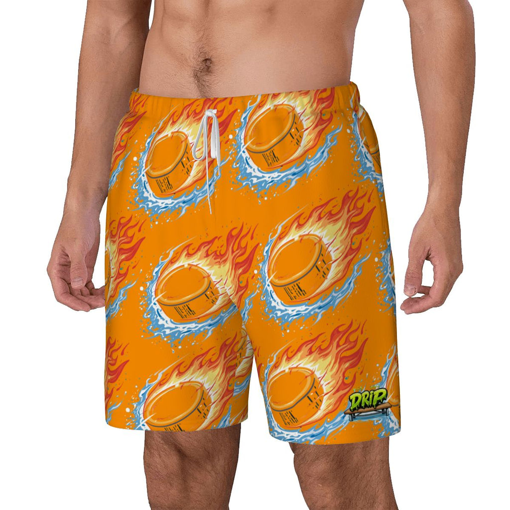 W2W Pro Mesh Hybrid Shorts - Flamin Hockey Pucks Orange