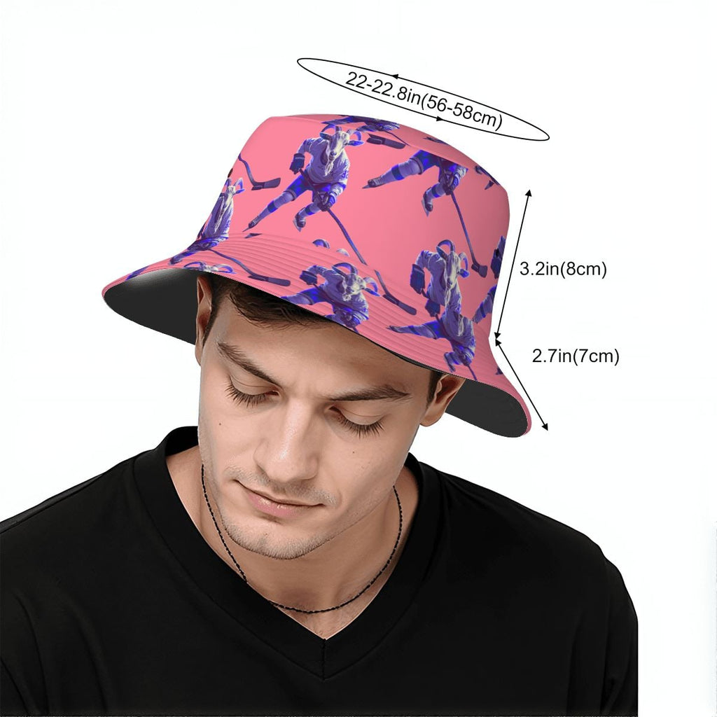 Drip Bucket Hat - The Hockey Goat Pink