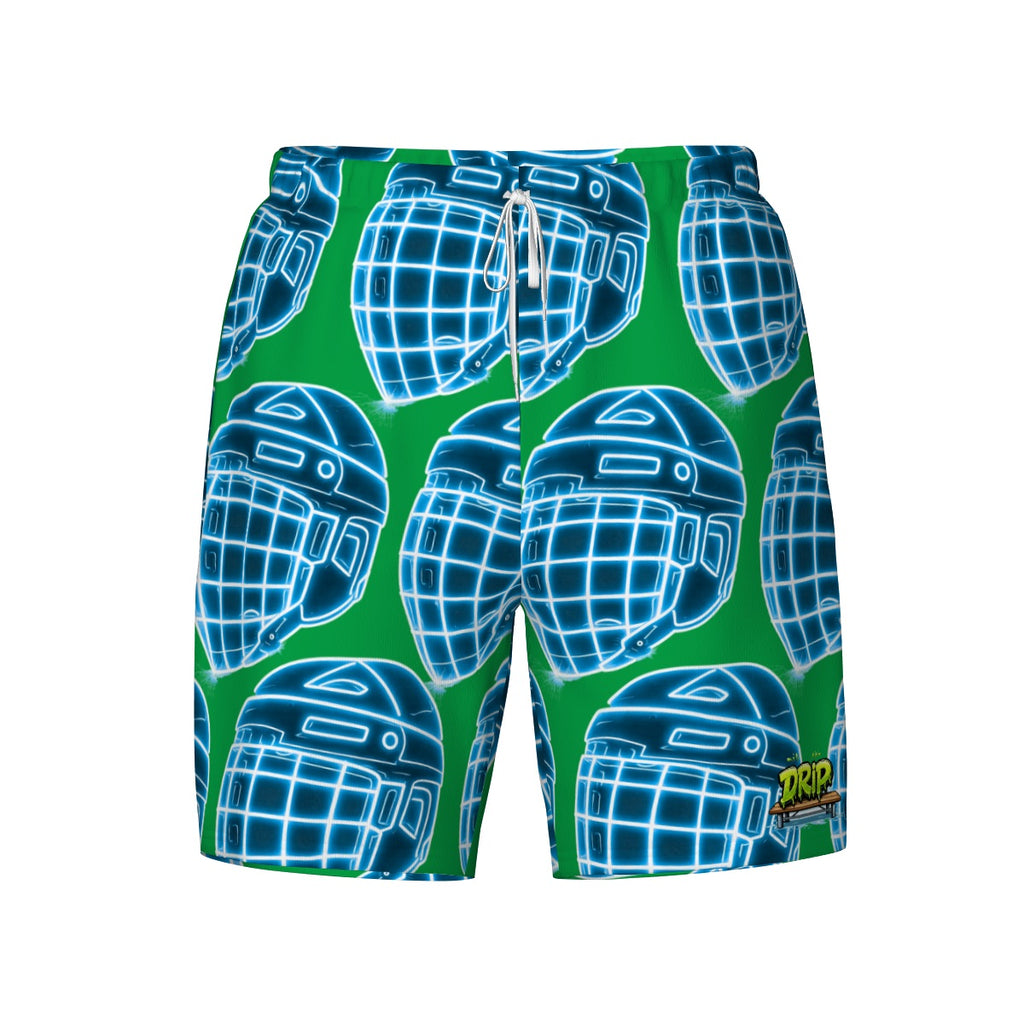 W2W Pro Mesh Hybrid Shorts - Hockey Helmet Neon Blue Green