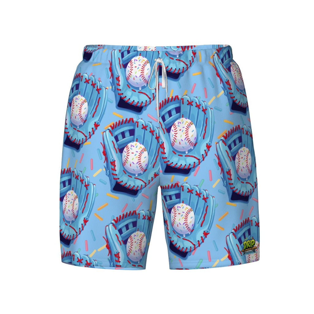 W2W Pro Mesh Hybrid Shorts - Baseball Sprinkles Drip Ice Blue
