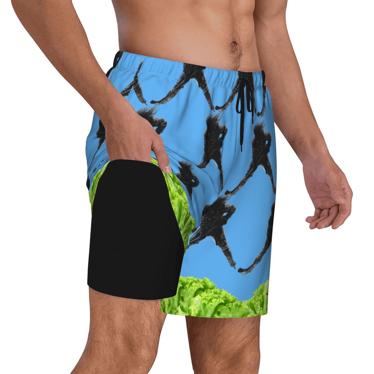 W2W Pro Mesh Hybrid Shorts - Lettuce Hockey Hair Flo Blue