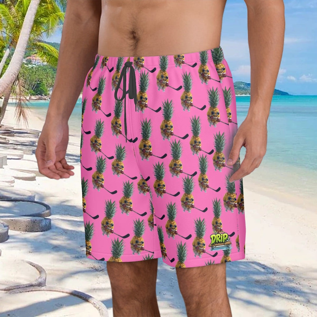 Men/Teen Swim Shorts - Piney Snipes Pink