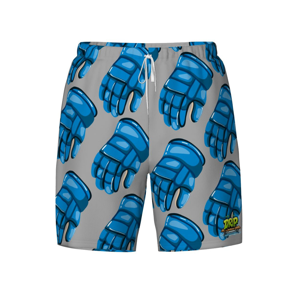 W2W Pro Mesh Hybrid Shorts - Blue Hockey Gloves Grey