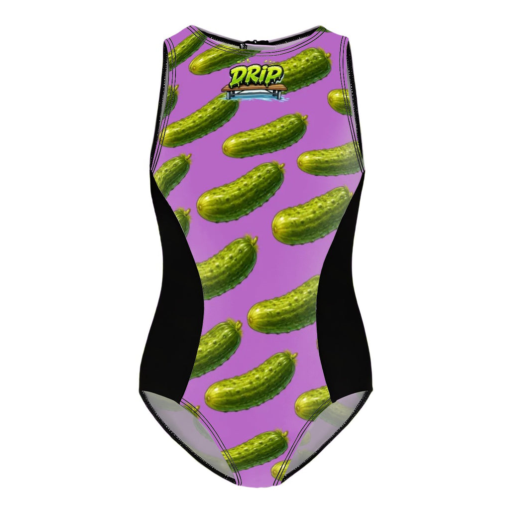 Girls One Piece Swimsuits - Drip Bench Pickled Purple