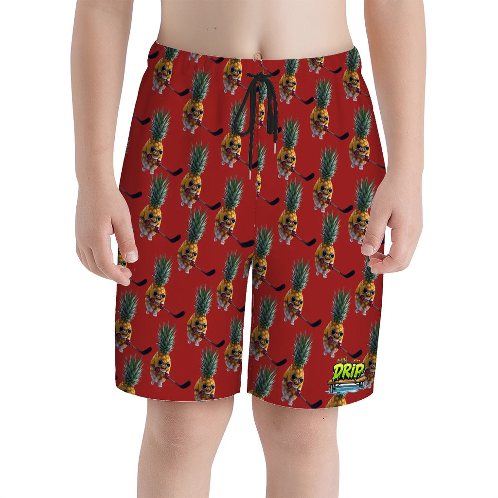 Youth Swim Shorts - Piney Snipes Classic Red