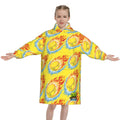 Youth Blanket Sweatshirt - Flamin Hockey Pucks Yellow