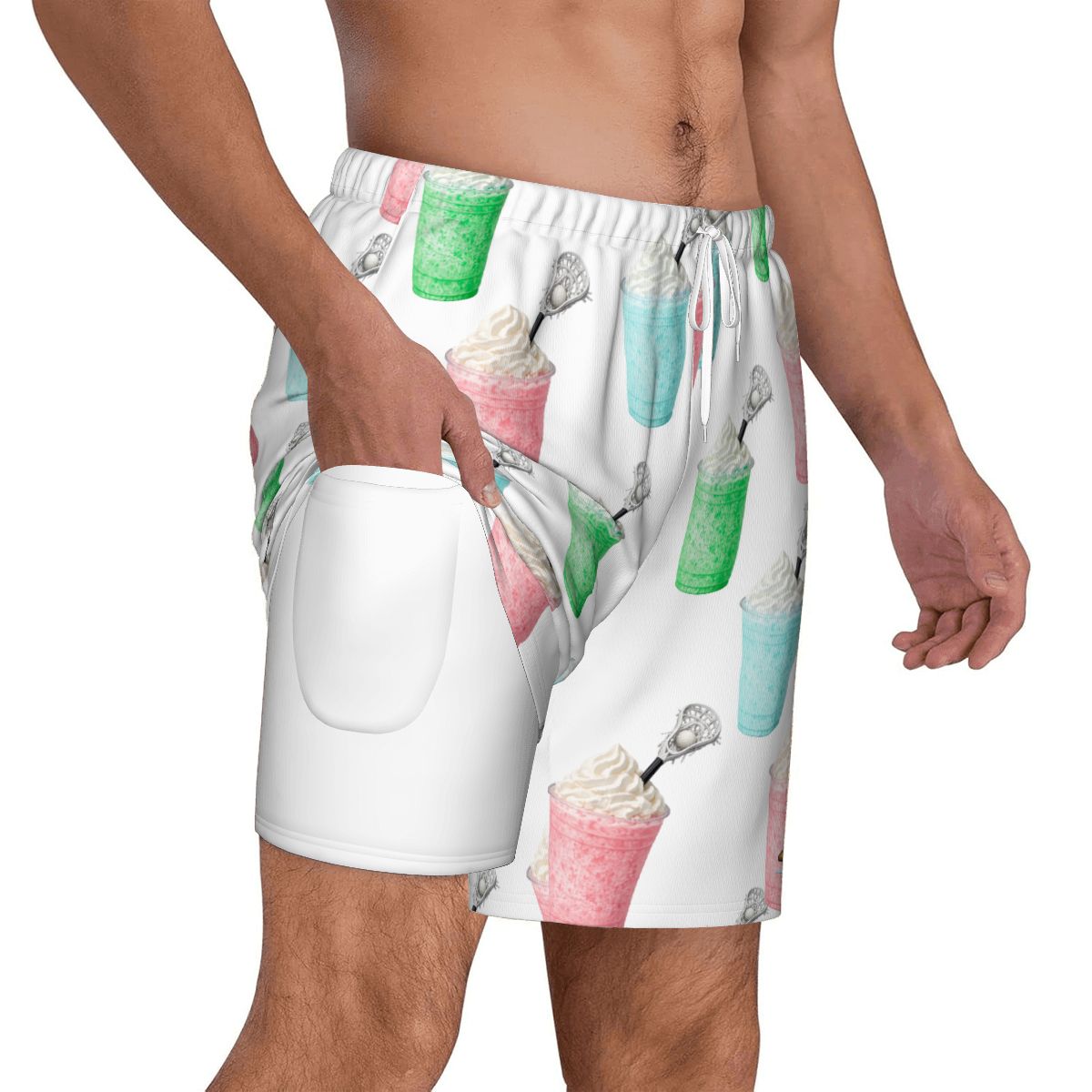 W2W Pro Mesh Hybrid Shorts - Ice Cream Lacrosse White