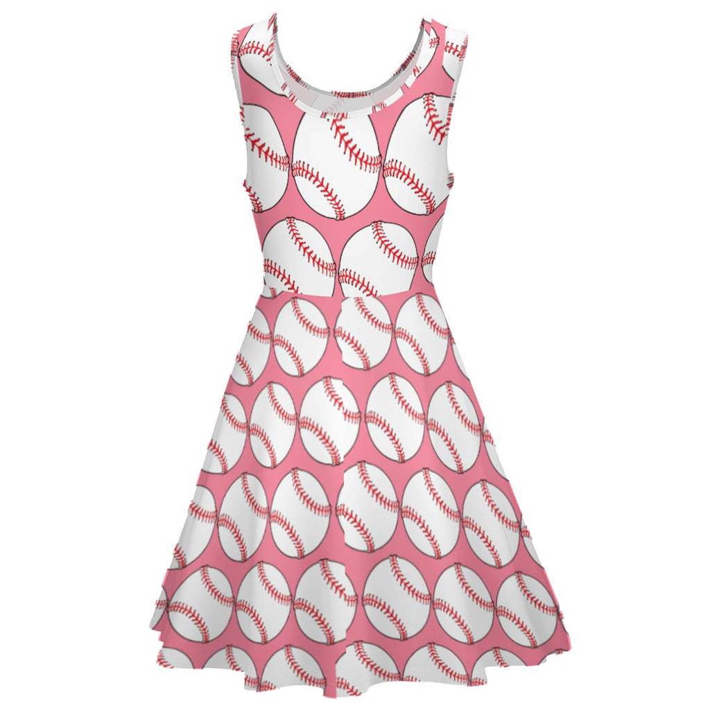 Women's Game Day Dress - Classic Baseball Pink