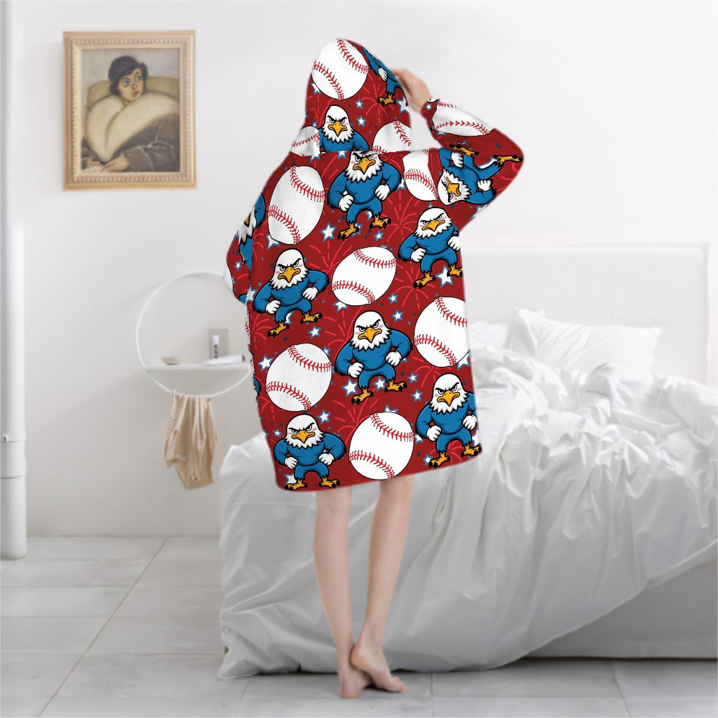 Adult Blanket Sweatshirt - Stars and Strikes Classic Red