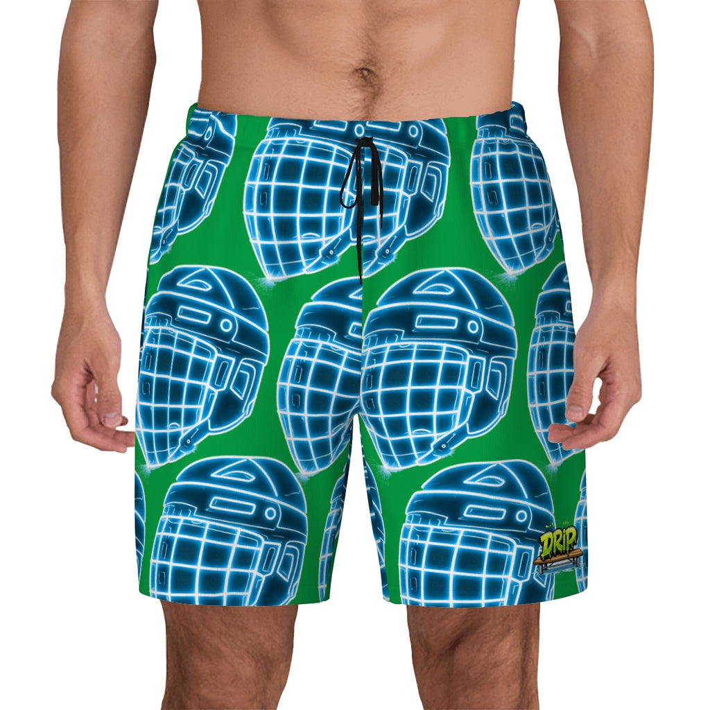 W2W Pro Mesh Hybrid Shorts - Hockey Helmet Neon Blue Green