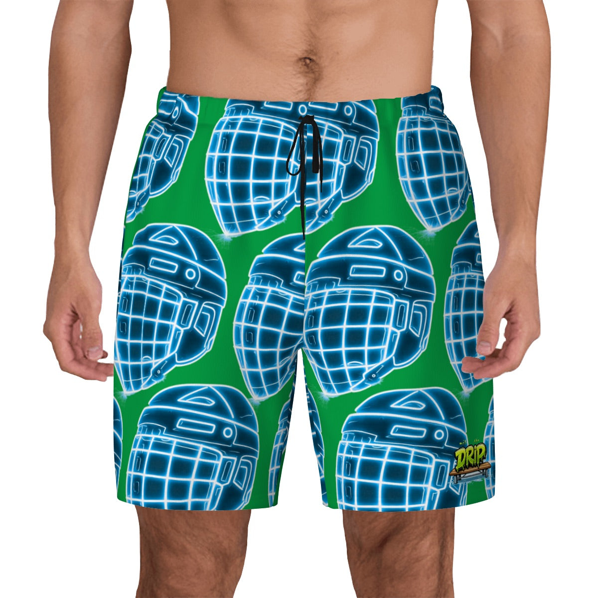W2W Pro Mesh Hybrid Shorts - Hockey Helmet Neon Blue Green