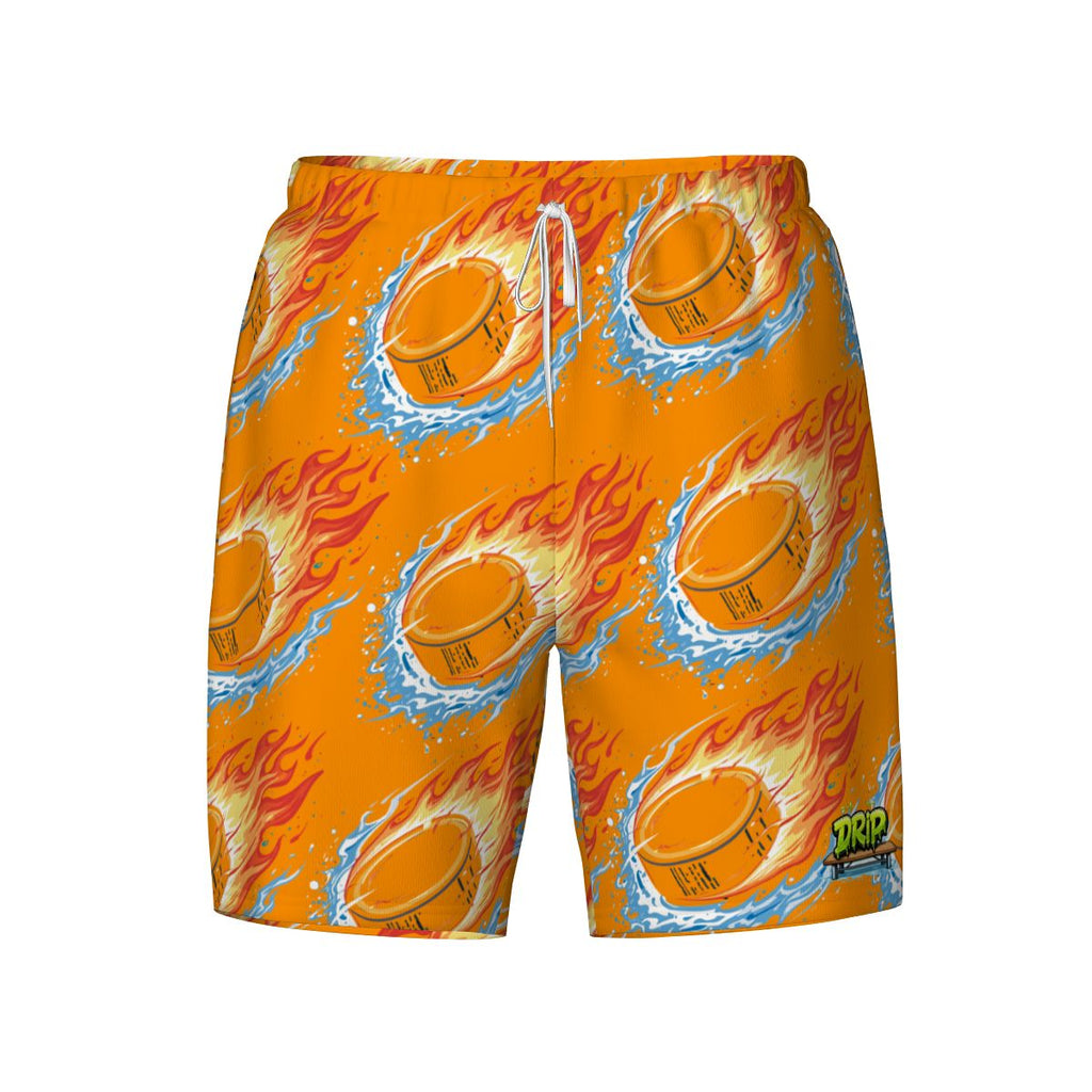 W2W Pro Mesh Hybrid Shorts - Flamin Hockey Pucks Orange