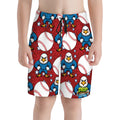Youth Swim Shorts - Stars and Strikes Classic Red