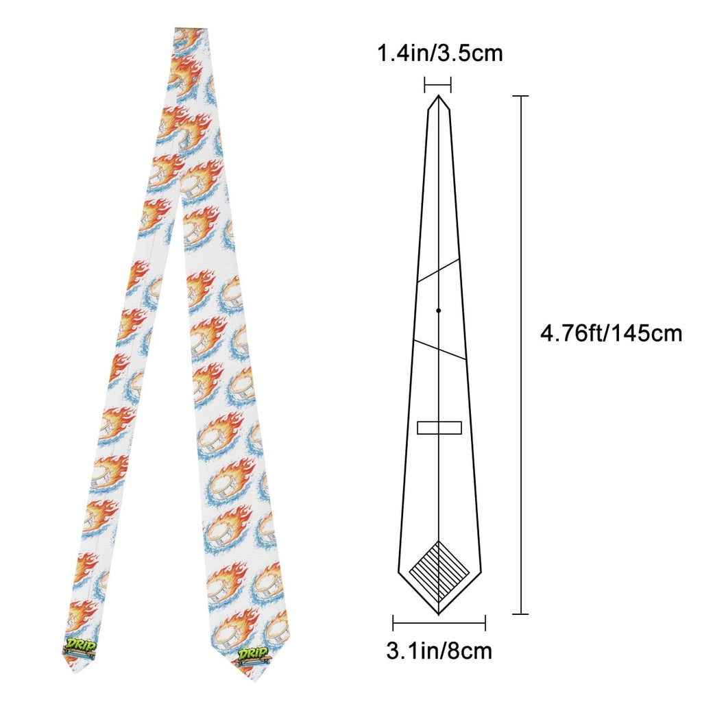 Game Day Ties - Flamin Hockey Pucks White